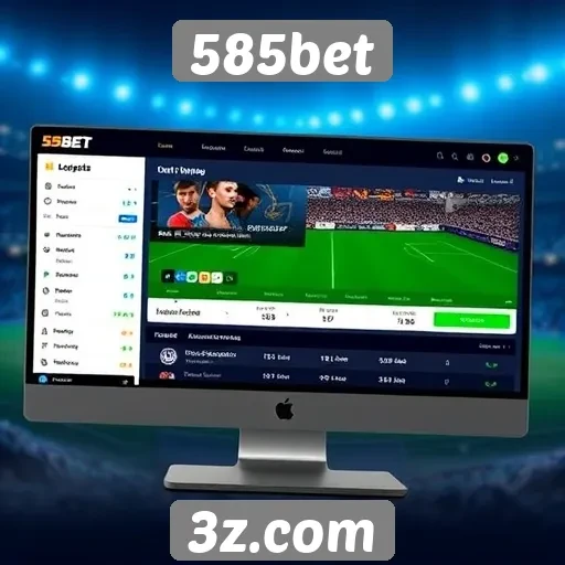Usabilidade da interface do site 585bet